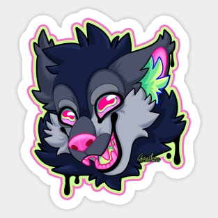 Toxic Wolf Sticker